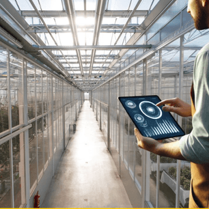 Teler met Ipad in kas